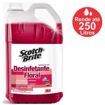 Desinfetante Uso Geral Scotch Brite Floral para Limpeza Profissional Galão c/ 5 Litros. Rende até 250L