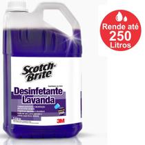 Desinfetante Uso Geral Scotch Brite Lavanda para Limpeza Profissional Galão c/ 5 Litros. Rende até 250L