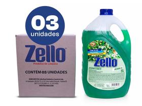 Desinfetante Zello Herbal 5L - 3 Unidades Desinfetante Zello Herbal 5L - 3 Unidades