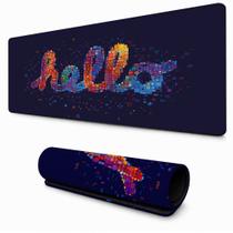 Desk Mat Hello Colorido Mouse Pad Gamer para Teclado Mesa PC Retangular Desk Mat Hello Colorido Mouse Pad Gamer para Teclado Mesa PC Retangular