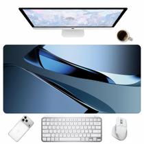 Desk Pad Abstrato Minimalista Tons de Azul Base para Mouse Gamer Escritório Desk Pad Abstrato Minimalista Tons de Azul Base para Mouse Gamer Escritório