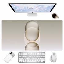 Desk Pad Estilo Minimalista Bege Branco Base para Mouse Gamer Computador Retangular Desk Pad Estilo Minimalista Bege Branco Base para Mouse Gamer Computador Retangular