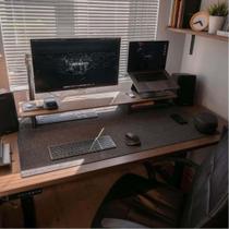 Desk Pad Mesa Feltro 70x30cm + mousepad + porta copos