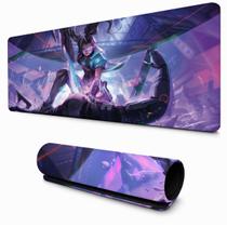Desk Pad Personagem de Combate Roxa Base para Mouse Gamer Retangular Computador Desk Pad Personagem de Combate Roxa Base para Mouse Gamer Retangular Computador