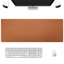 DeskPad gamer Em Couro 100x30cm + porta copo