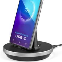 Desktop embutido com suporte de carregamento para telefones e tablets USB-C Desktop embutido com suporte de carregamento para telefones e tablets USB-C