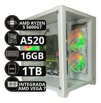 Desktop Pc Gamer Aquario Ryzen 5 Vega 7 Ssd 1tb 16gb 3200mhz