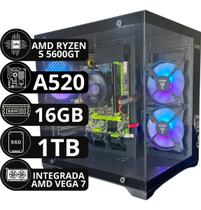 Desktop Pc Gamer Aquario Ryzen 5 Vega 7 Ssd 1tb 16gb 3200mhz