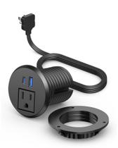Desktop Power Grommet Jgstkcity de 2 polegadas com PC 20W USB-C preto