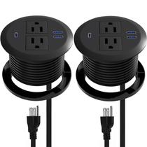 Desktop Power Grommet Meeoueoiu com PC 20W USB-C 2 USB-A