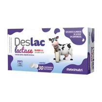Deslac Lactase 10.000 U.FCC C/30 caps Mastigável Sabor Baunilha Maxinutri Deslac Lactase 10.000 U.FCC C/30 caps Mastigável Sabor Baunilha Maxinutri