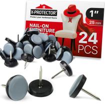 Deslizadores para cadeiras X-Protector 1" com prego, protetores de piso, 24 un. Deslizadores para cadeiras X-Protector 1" com prego, protetores de piso, 24 un.