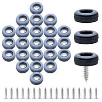 Deslizadores para móveis Suiwotin 19 mm em Teflon, parafuso, 24 peças