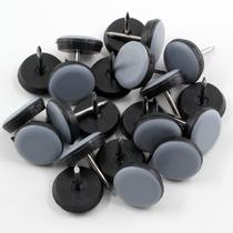 Deslizadores para móveis Suiwotin redondos de Teflon 19 mm com prego, 24 peças
