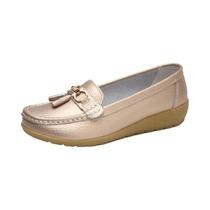 Deslizamento em mocassins para mulheres, ballet flats, mocassins casuais, tênis