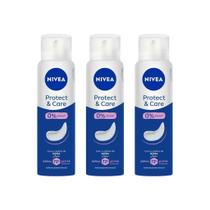 Desodorante Aero Nivea 150Ml Fem Protect & Care - Kit 3Un