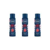 Desodorante Aero Nivea 150ml Masc Dry Impact-Kit C/3un