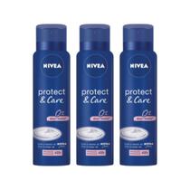 Desodorante Aero Nivea 200Ml Fem Protect Care - Kit C/3Un