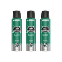 Desodorante Aero Tres Marchand 150ml Classic-Kit C/3un