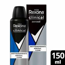 Desodorante Aerosol Anti-transpirante Rexona Clinical Masculino Clean 150ml