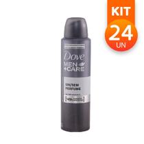 Desodorante Aerosol Antitranspirante Dove Men+Care Sem Perfume Pele Sensível 89g (Kit com 24 Und)