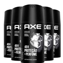 Desodorante Aerosol AXE Antitranspirante Urban Proteção 48H Anti Manchas 90g (Kit com 5)