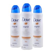 Desodorante Aerosol Dove Original Antitranspirante Com Creme Hidratante Sem Álcool 89g (Kit com 3)
