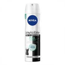 Desodorante aerosol nivea invisible for black e white fresh erva doce 150ml