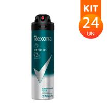 Desodorante Aerosol Rexona Masculino Sem Perfume 72H Hipoalergênico 150ml (Kit com 24)