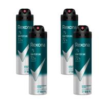 Desodorante Aerosol Rexona Masculino Sem Perfume 72H Hipoalergênico 150ml (Kit com 4)