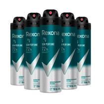 Desodorante Aerosol Rexona Masculino Sem Perfume 75H Hipoalergênico 150ml (Kit com 5)