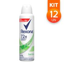 Desodorante Aerosol Rexona Stay Fresh Bamboo & Aloe Vera Antitranspirante 90g (Kit 12 Unidades)