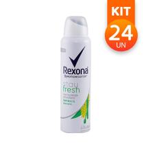 Desodorante Aerosol Rexona Stay Fresh Bamboo & Aloe Vera Antitranspirante 90g (Kit 24 Unidades)