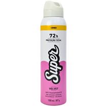 Desodorante Aerossol 0% Alumínio Feminino Velvet 72h Super Cimed 150ml / 87g