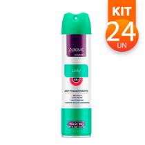 Desodorante Aerossol Antitranspirante Above Women Lady 48h s/ Álcool Com Camomila 150ml (Kit 24 Und)