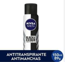 Desodorante Aerossol Masculino Nivea Men Black & White Invisible 150ml Desodorante Aerossol Masculino Nivea Men Black & White Invisible 150ml