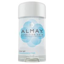 Desodorante Almay, gel transparente para pele sensível, antitranspirante, 65 ml