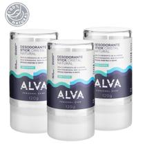 Desodorante Alva Stick 120g Kristall Sensitive (3 Unid) Desodorante Alva Stick 120g Kristall Sensitive (3 Unid)