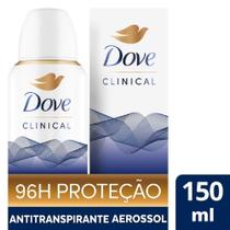 Desodorante Antitranspirante Aerosol Dove Clinical Original Clean Feminino 96h 150ml Desodorante Antitranspirante Aerosol Dove Clinical Original Clean Feminino 96h 150ml