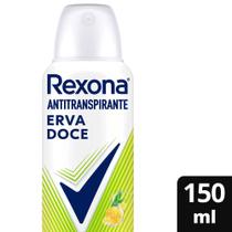 Desodorante Antitranspirante Aerosol Feminino Rexona Erva Doce 150ml