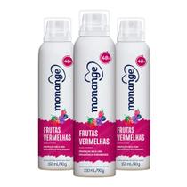 Desodorante Antitranspirante Aerosol Monange Frutas Vermelhas Sem Álcool 48H 150ml (Kit com 3)