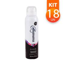 Desodorante Antitranspirante Aerosol Monange Invisível Evita Manchas 48h 150ml (Kit com 18)