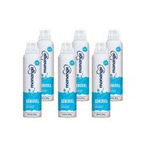 Desodorante Antitranspirante Aerosol Monange Sensível Sem Álcool 48h de Proteção 150ml (Kit com 6)