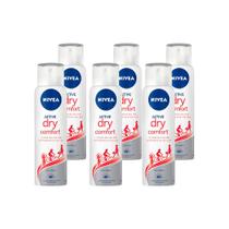 Desodorante Antitranspirante Aerosol Nivea Dry Comfort Plus Proteção Extra 48H 150ml (Kit com 6)