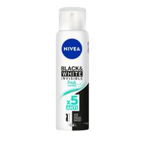 Desodorante Antitranspirante Aerosol Nivea Invisible Black & White Fresh 150ml