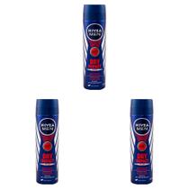 Desodorante Antitranspirante Aerosol Nivea Masculino Dry Impact Plus Complex 48h 150ml (Kit com 3)