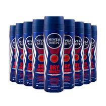 Desodorante Antitranspirante Aerosol Nivea Masculino Dry Impact Plus Complex 48h 150ml (Kit com 9)