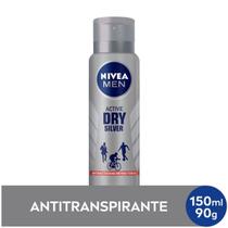 Desodorante Antitranspirante Aerosol Nivea Men Active Dry Silver Masculino 150ml