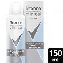 Desodorante Antitranspirante Aerosol Rexona Clinical Sem Perfume 150ml