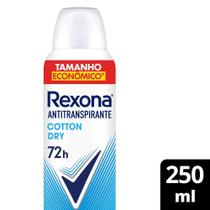 Desodorante Antitranspirante Aerosol Rexona Cotton Dry 250ml Desodorante Antitranspirante Aerosol Rexona Cotton Dry 250ml